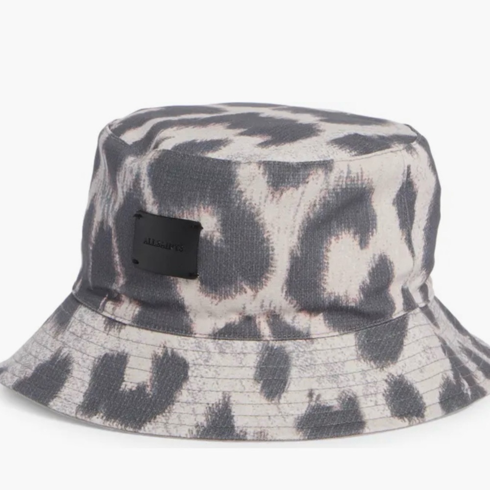 All Saints Leopard Print Bucket Hat